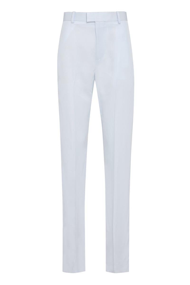 BOTTEGA VENETA Women's Straight-leg Trousers In Turquoise Product Image