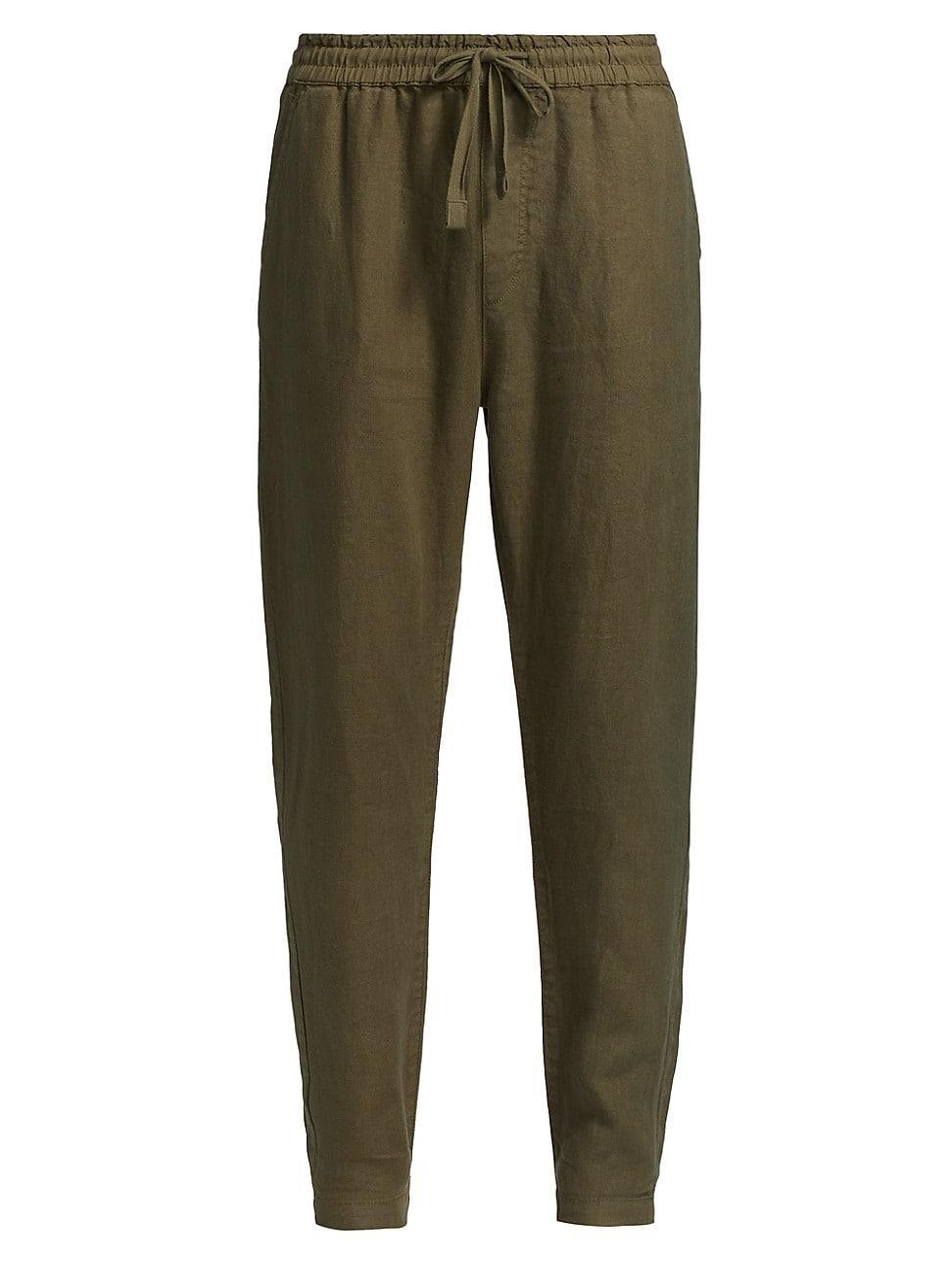 Mens Drawstring Linen Pants Product Image