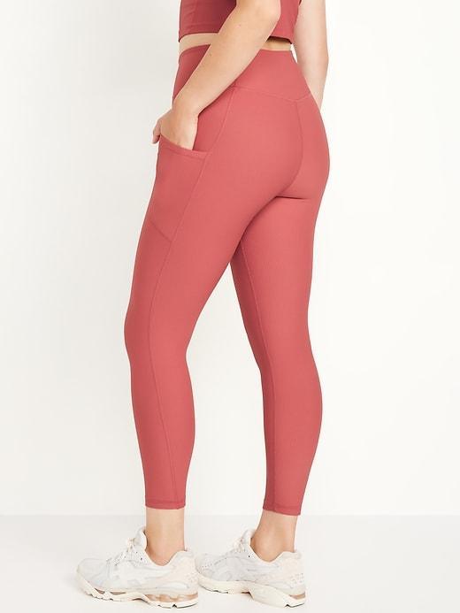 High-Waisted PowerSoft Rib Leggings Product Image