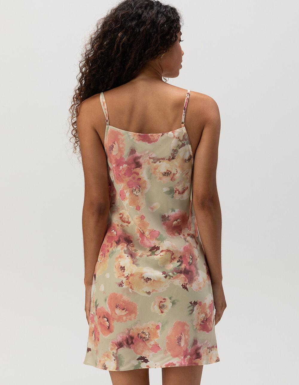 WEST OF MELROSE Floral Slip Womens Mini Dress - PINK COMBO Product Image