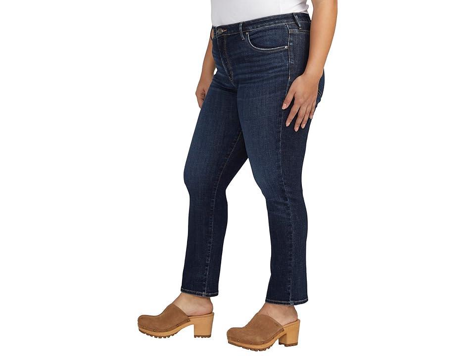 Jag Jeans Plus Size Cassie Mid-Rise Slim Straight Leg Jeans (Brisk Blue) Women's Jeans Product Image