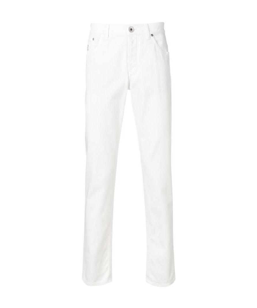BRUNELLO CUCINELLI Mid-rise Slim Jeans In White Product Image