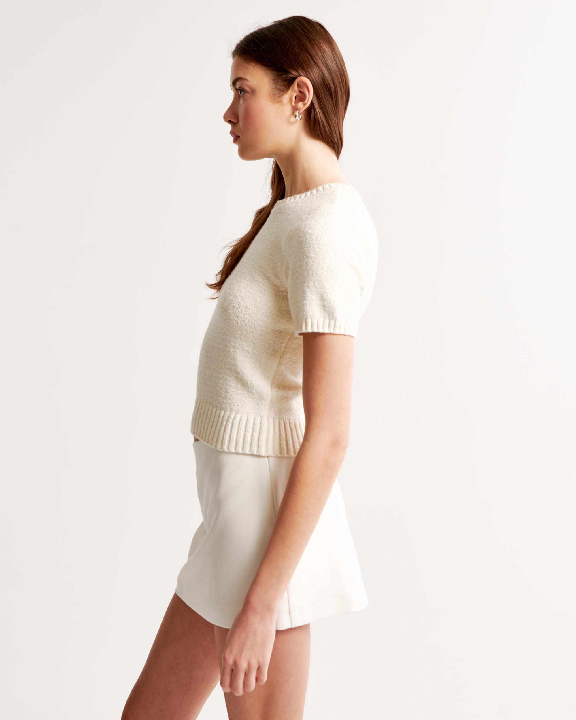 Textural Crew Sweater Tee Product Image