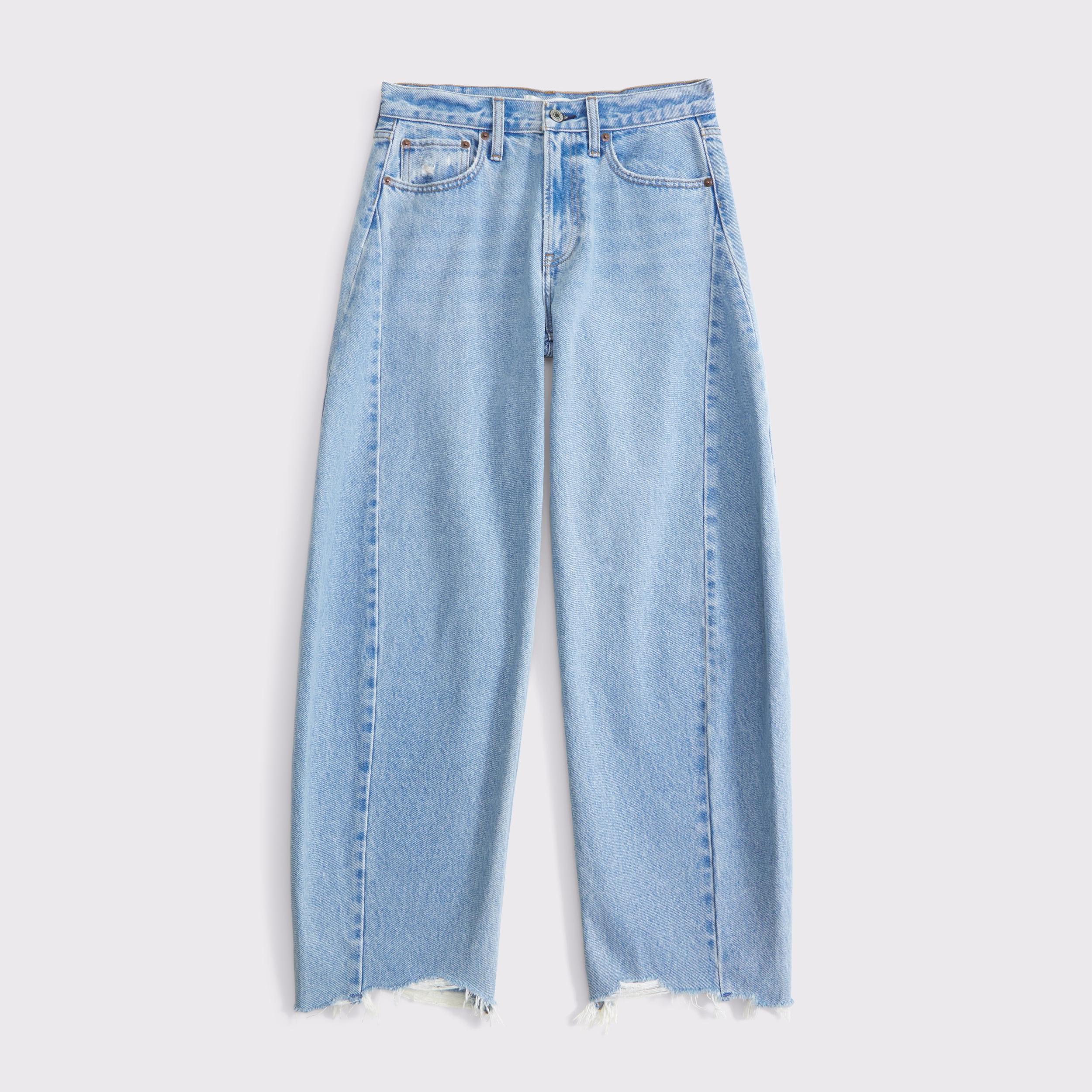 Mid Rise Barrel Jean Product Image