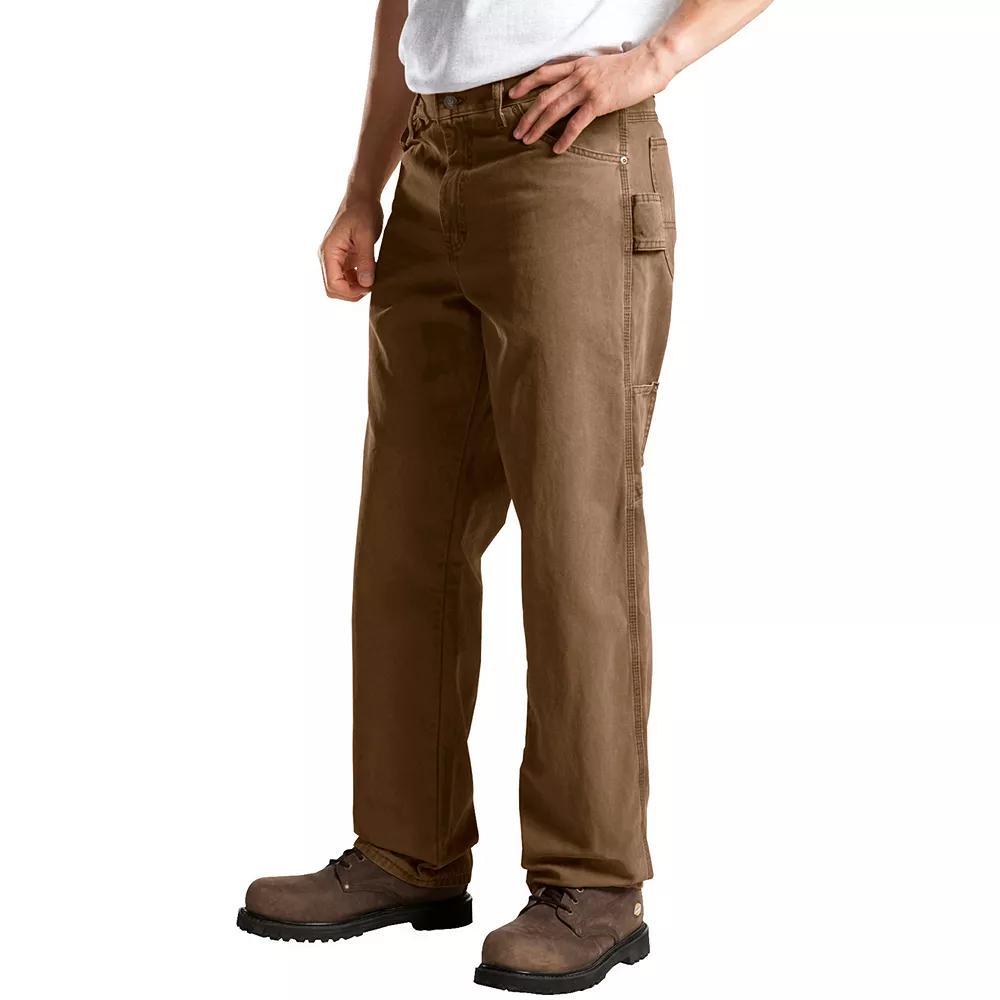 Men's Dickies Relaxed Fit Sanded Duck Canvas Carpenter Pants, Size: 36X34, Rinsed Timber Product Image