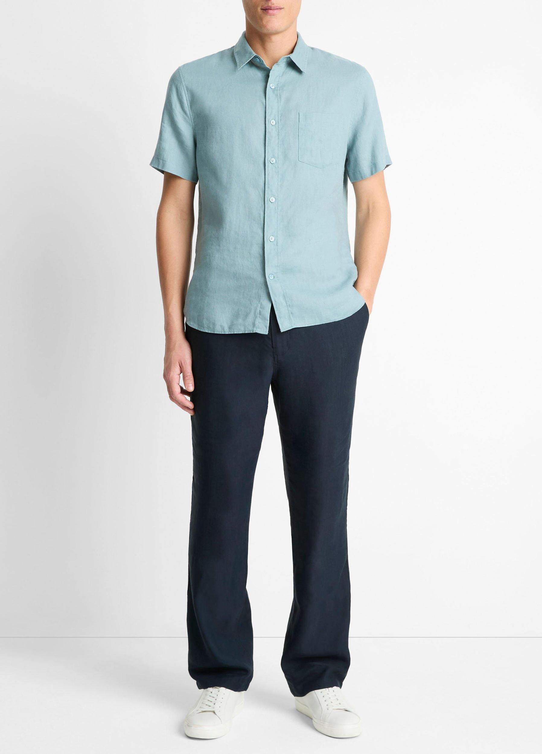 Mens Linen Sport Shirt Product Image