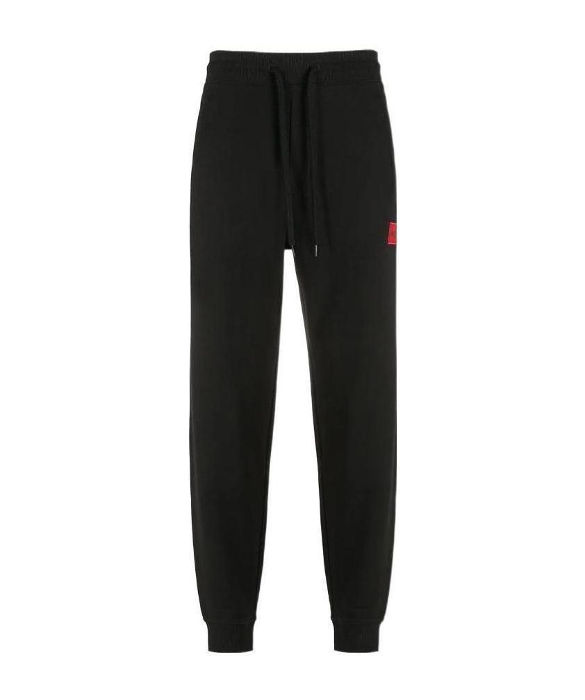 HUGO BOSS Logo-patch Cotton Track Pants In Black Product Image