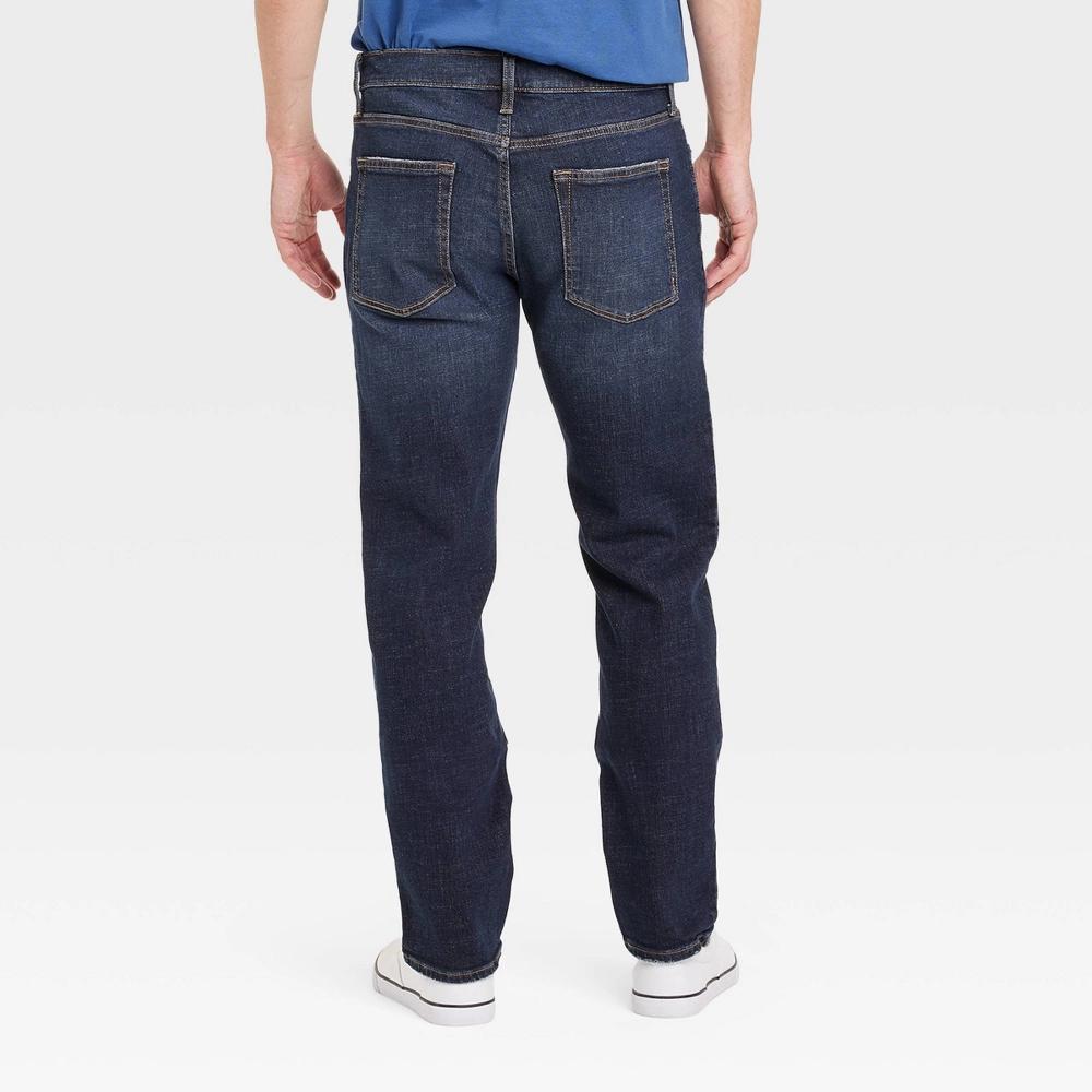 Men's Slim Straight Fit Jeans - Goodfellow & Co™ Dark Wash 40x32: Midweight Denim, Stretch Fabric, 40" Waist Product Image