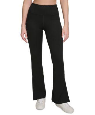 Calvin Klein Womens High-Rise Flare Full-Length Leggings Product Image