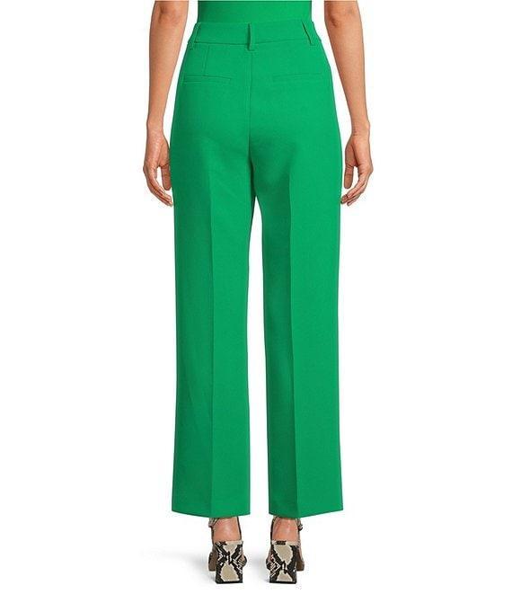 Gianni Bini Hartley Crepe Pleated Straight Wide Leg Coordinating Pants Product Image