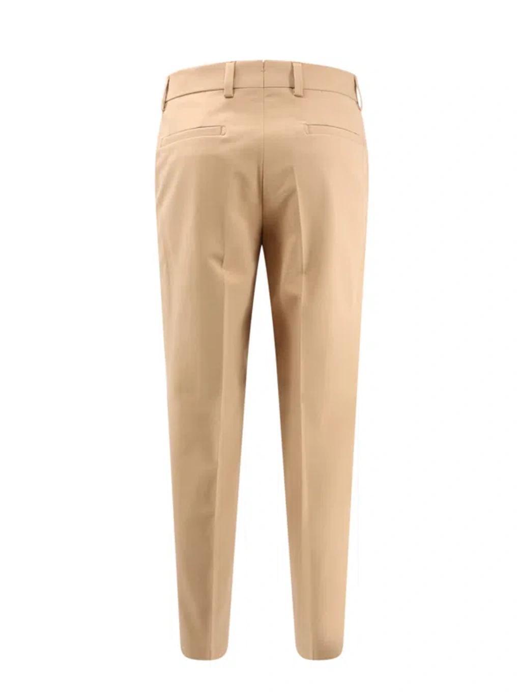 HUGO BOSS Tan Relaxed-fit Trousers In Beige Product Image