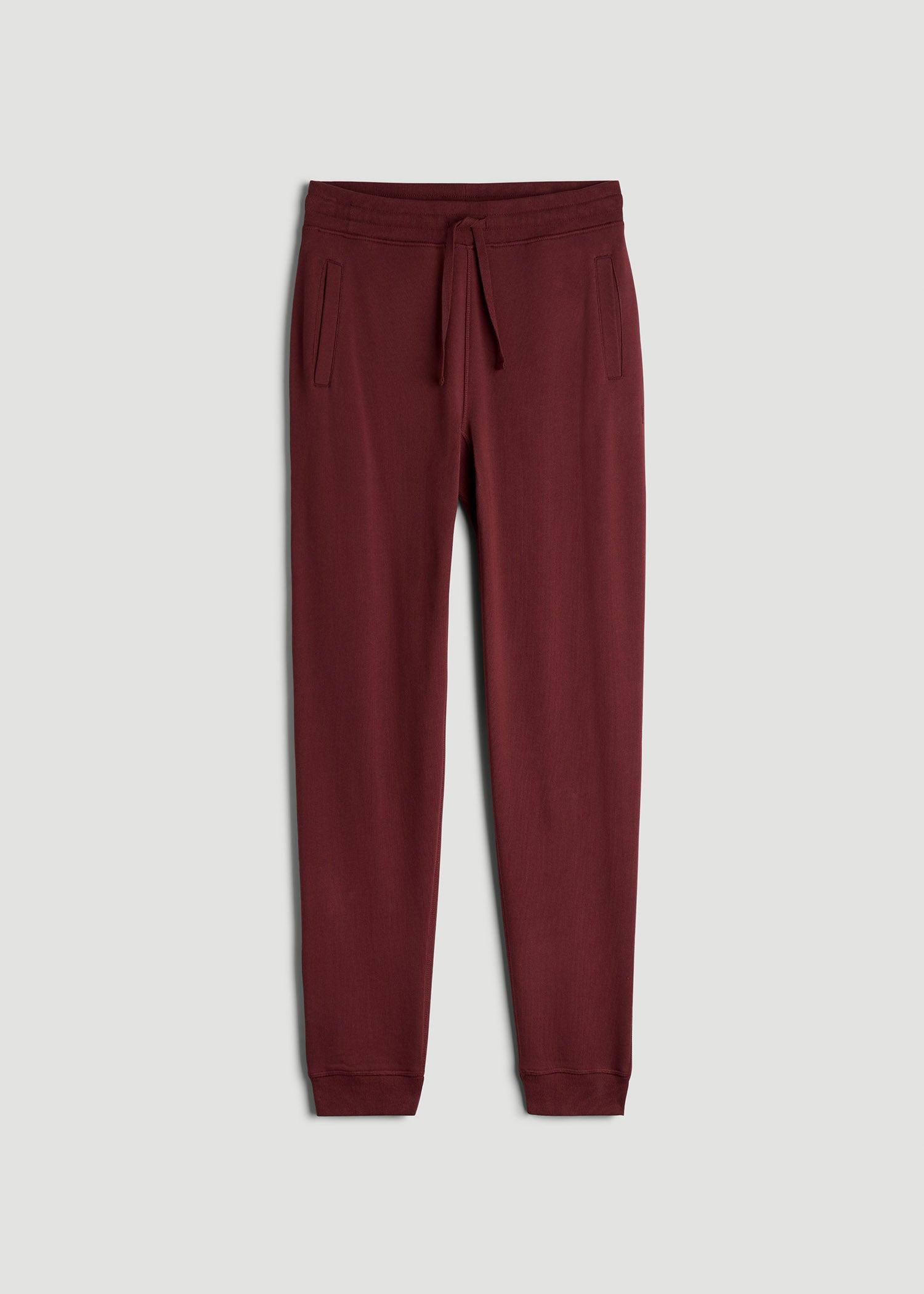 Wearever 2.0 French Terry Joggers for Tall Men in Red Ochre Product Image