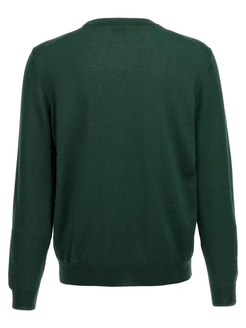 HUGO BOSS Boss  Logo Embroidered Knitted Jumper In Green Product Image