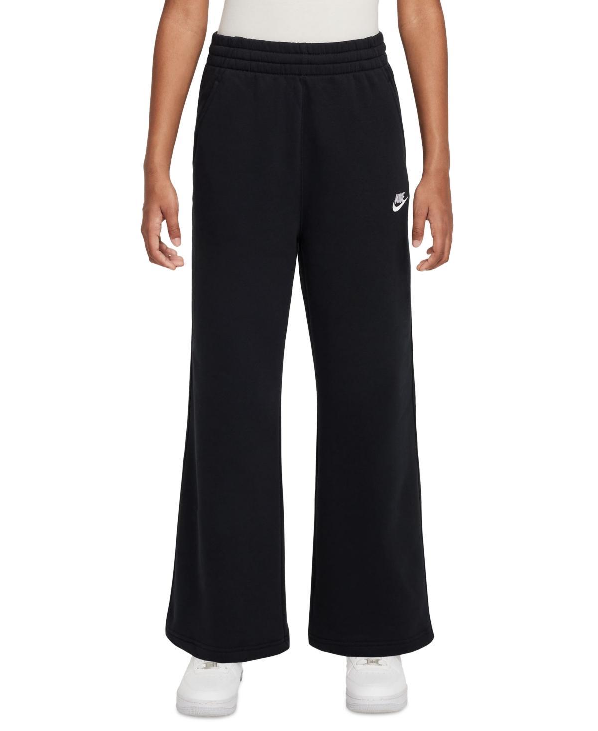 Girls 7-16 Nike Sportswear Club Fleece Wide-Leg Pants, Girl's, Size: Large, Pink Product Image