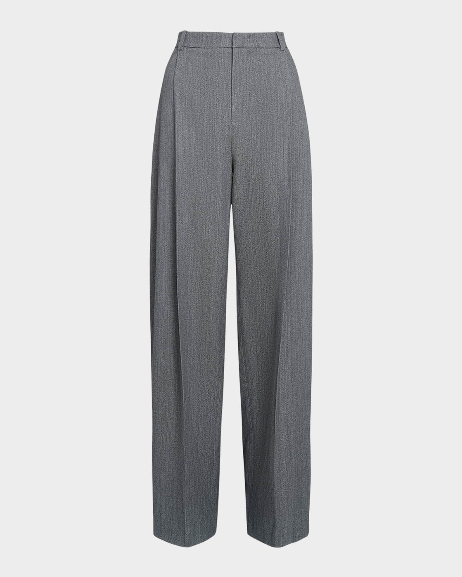 High-Rise Wool Twill Trousers Product Image