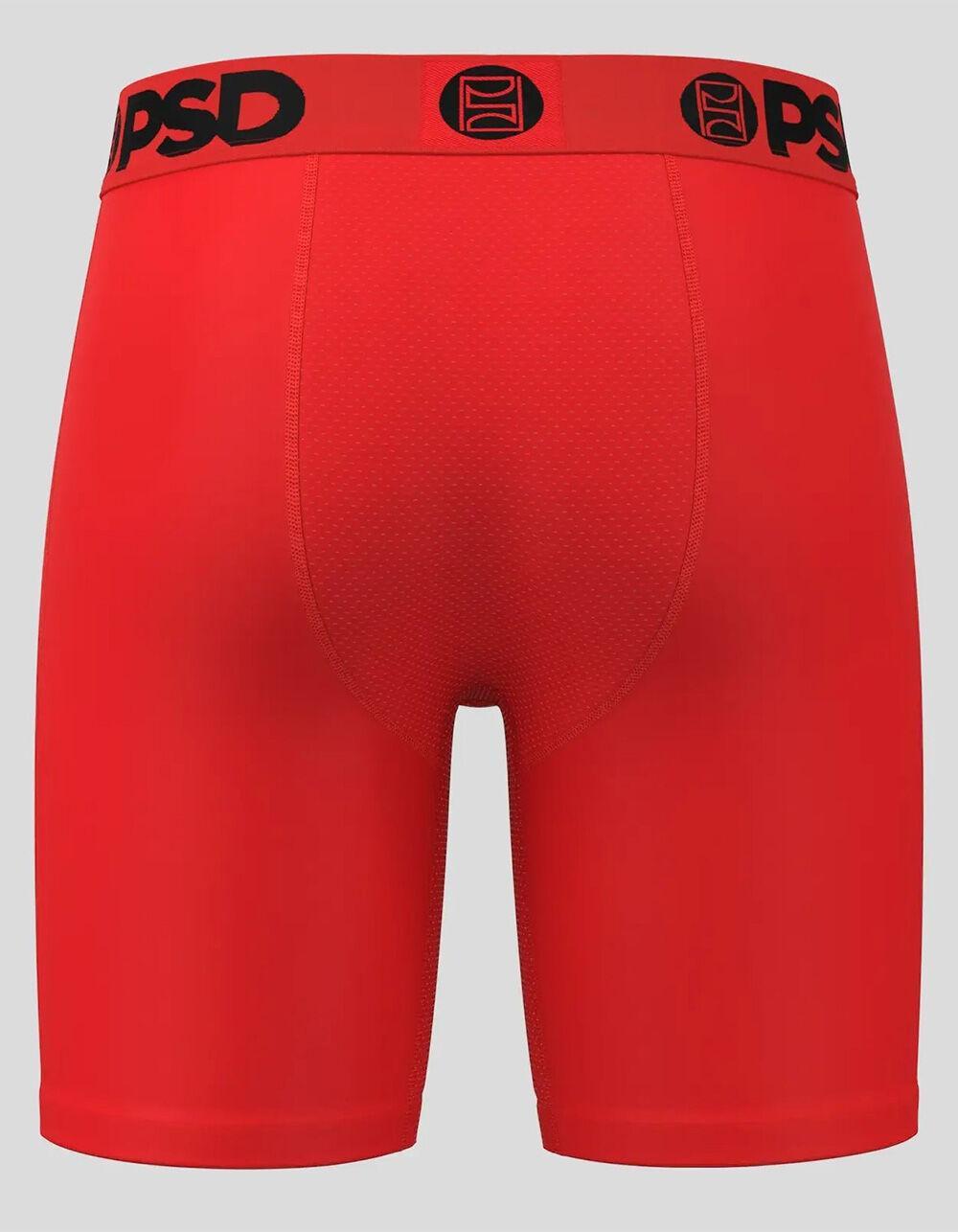PSD Solids Infrared Mens Boxer Briefs - RED Product Image