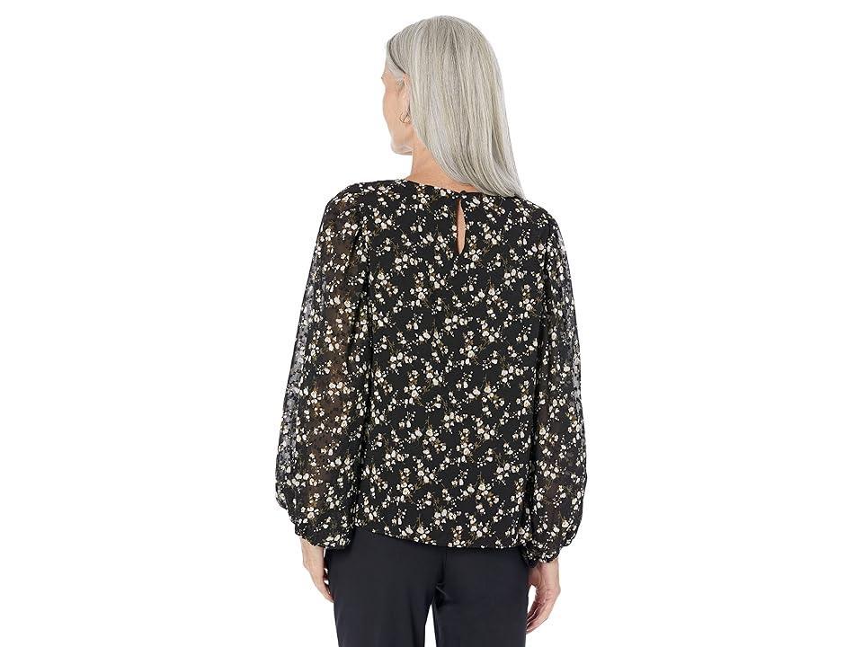 Vince Camuto Bloosan Crew Neck Blouse (Rich ) Women's Blouse Product Image