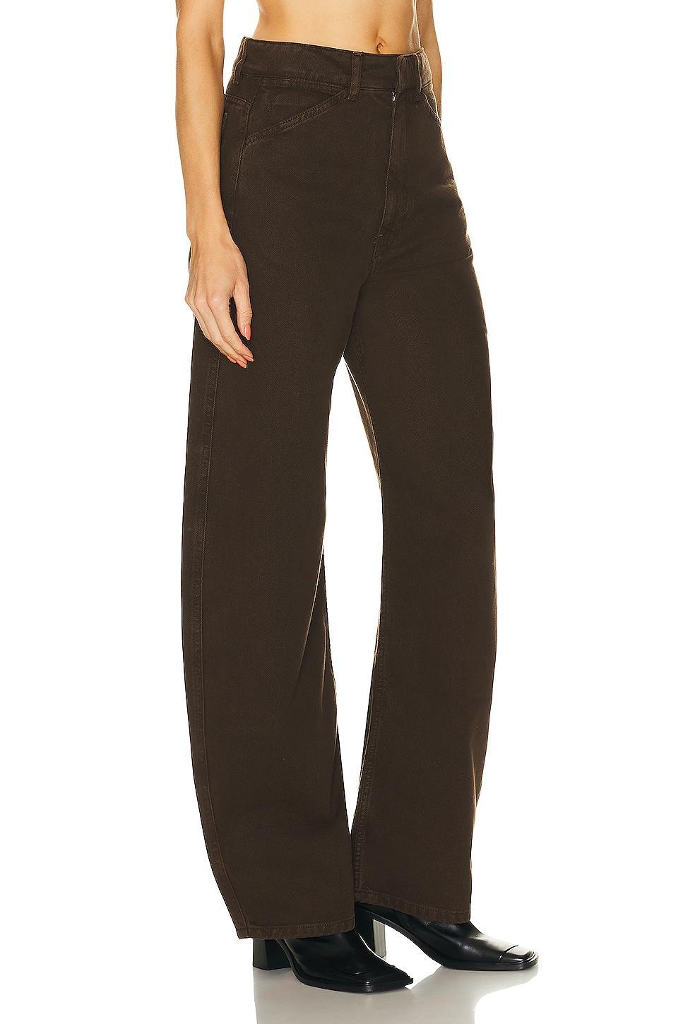 Lemaire High Waisted Curved Pant in Black Product Image