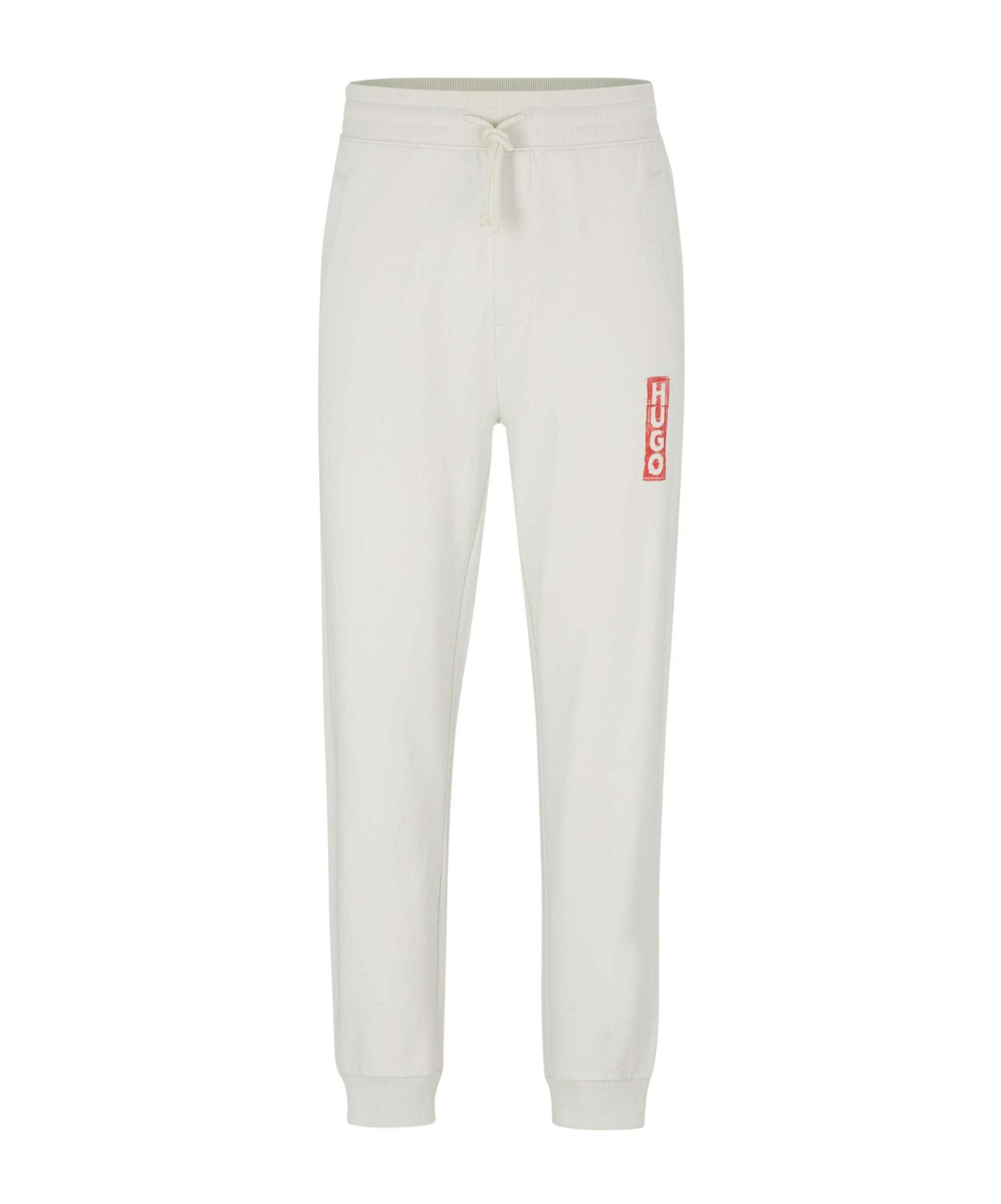 HUGO BOSS Elastic Waist Sweatpants In White Product Image
