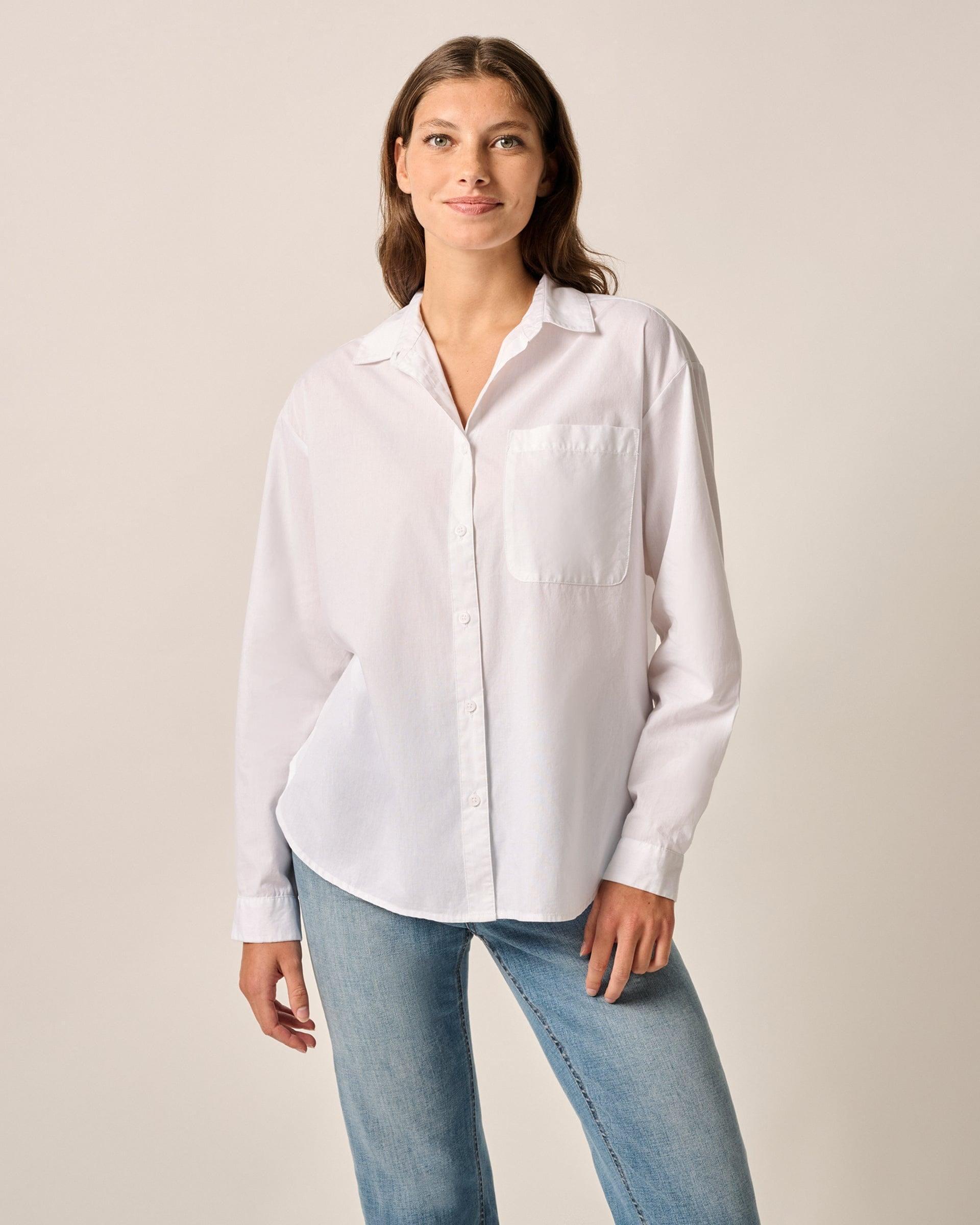 Cotton Boyfriend Shirt Female Product Image