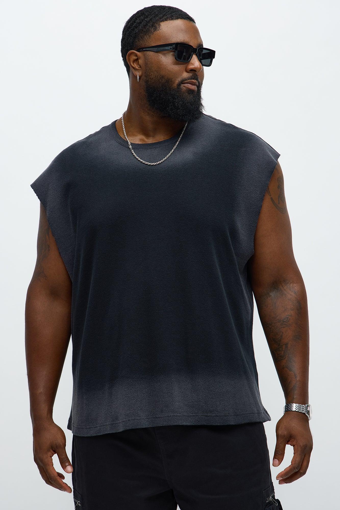 Relaxed Washed Muscle Tank - Gold/Black Product Image