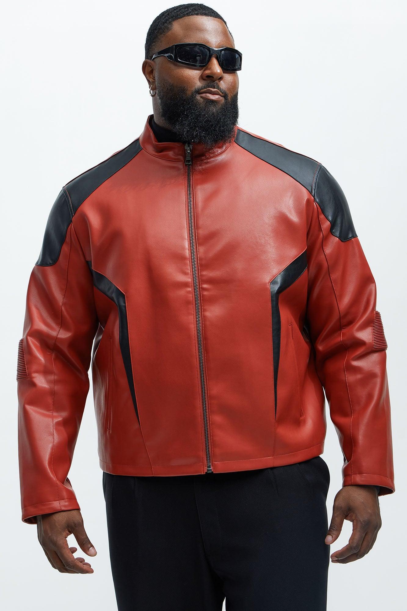 Saber Tooth Zip Up Jacket - Red/combo Product Image