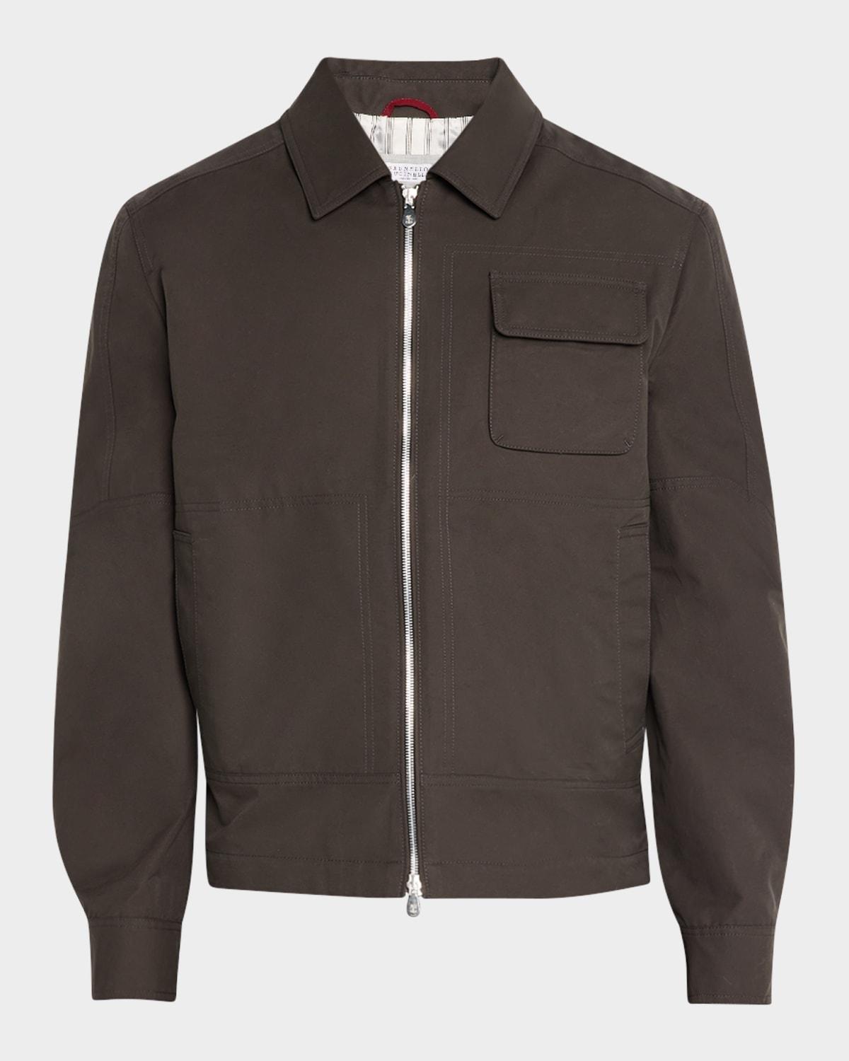 Mens Cotton Full-Zip Blouson Jacket Product Image