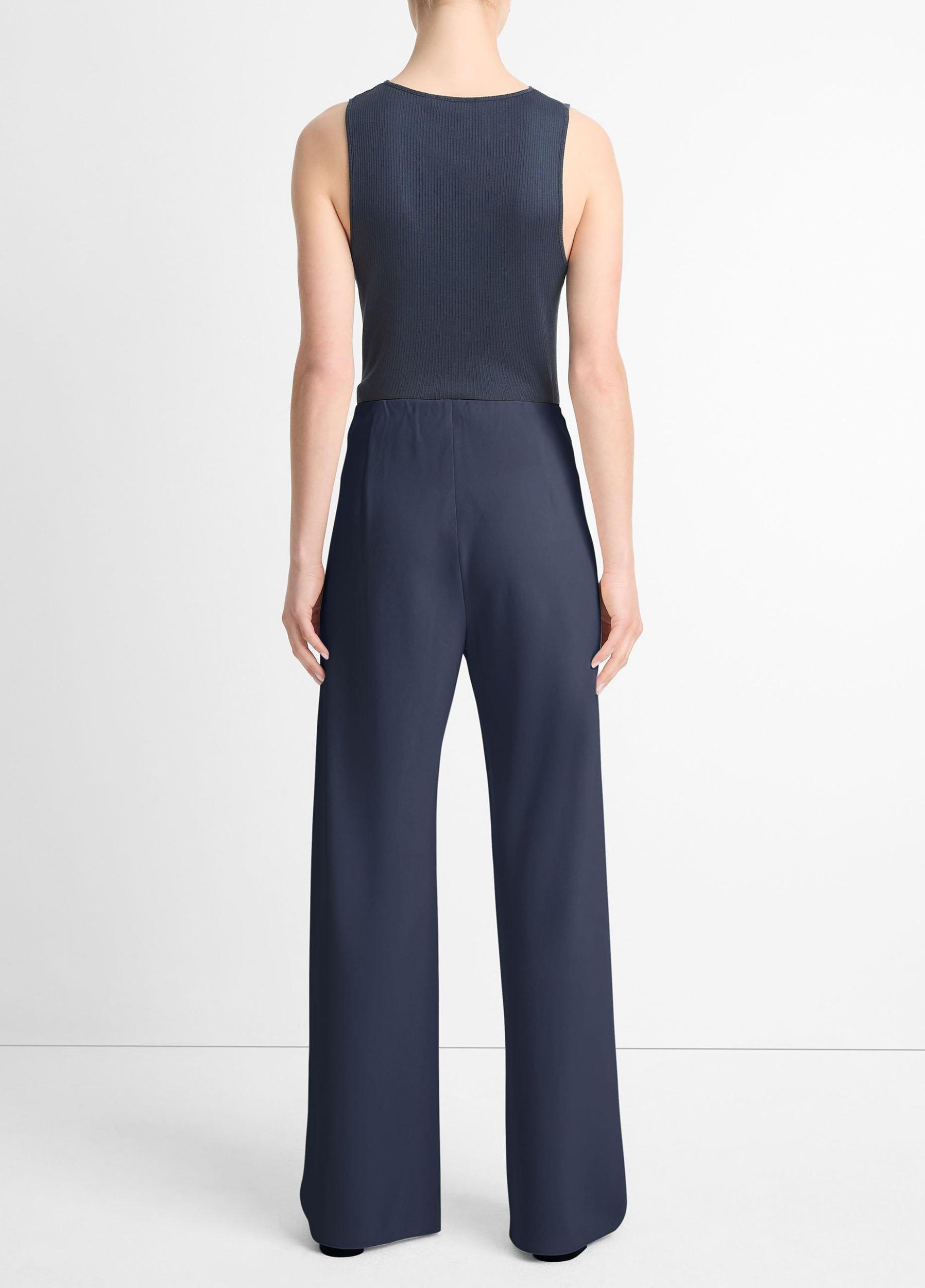 Womens High-Waist Crepe Bias Pant, Shell, Size XL Vince Product Image
