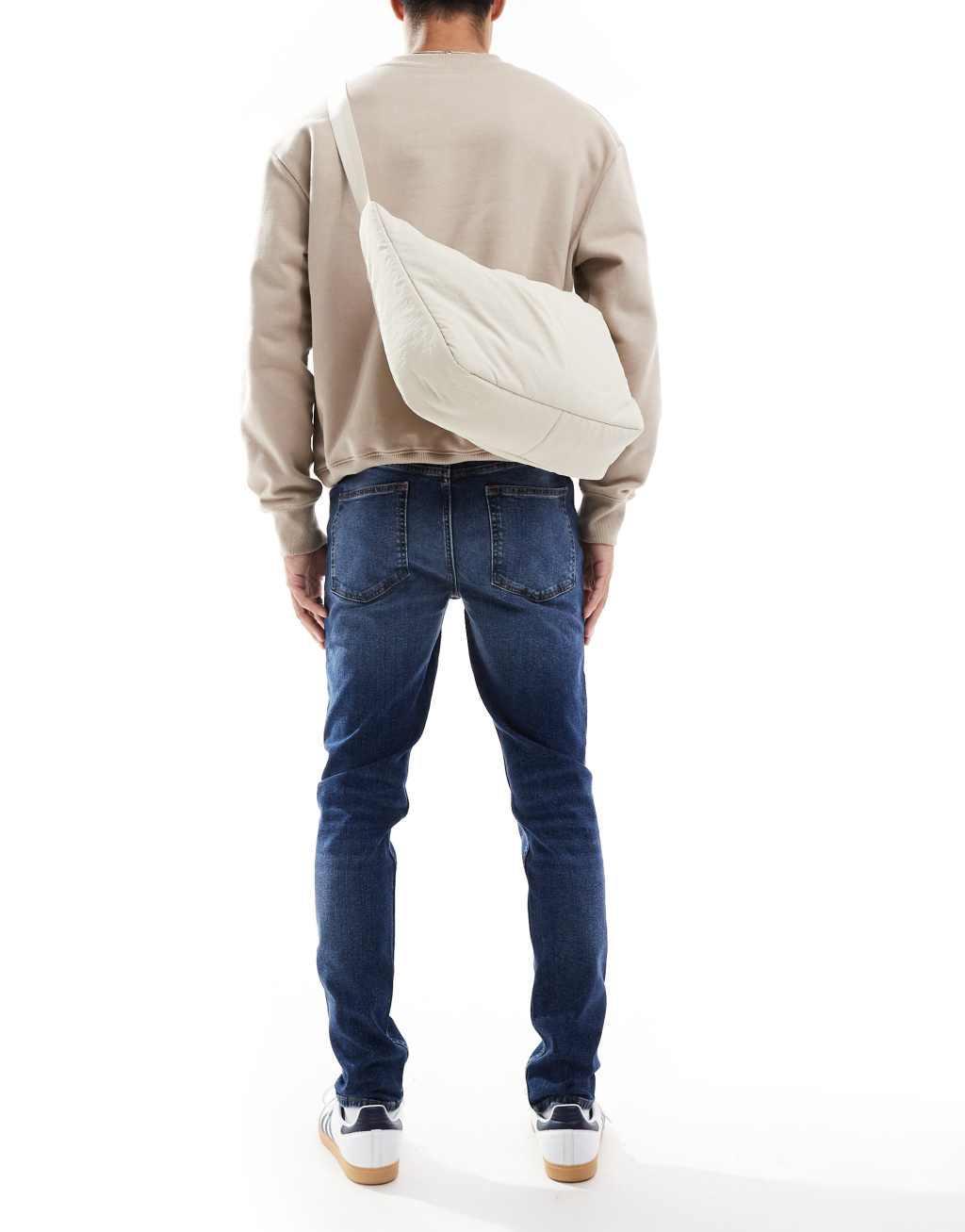 ASOS DESIGN skinny jeans in vintage dark wash Product Image