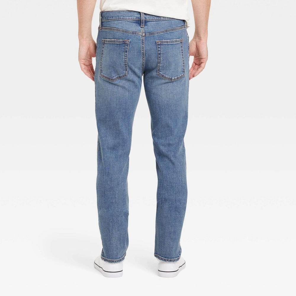 Men's Slim Fit Jeans - Goodfellow & Co™ Medium Wash 34x34: Midweight , Stretch Fabric, Mid Rise, Fly Button Closure Product Image