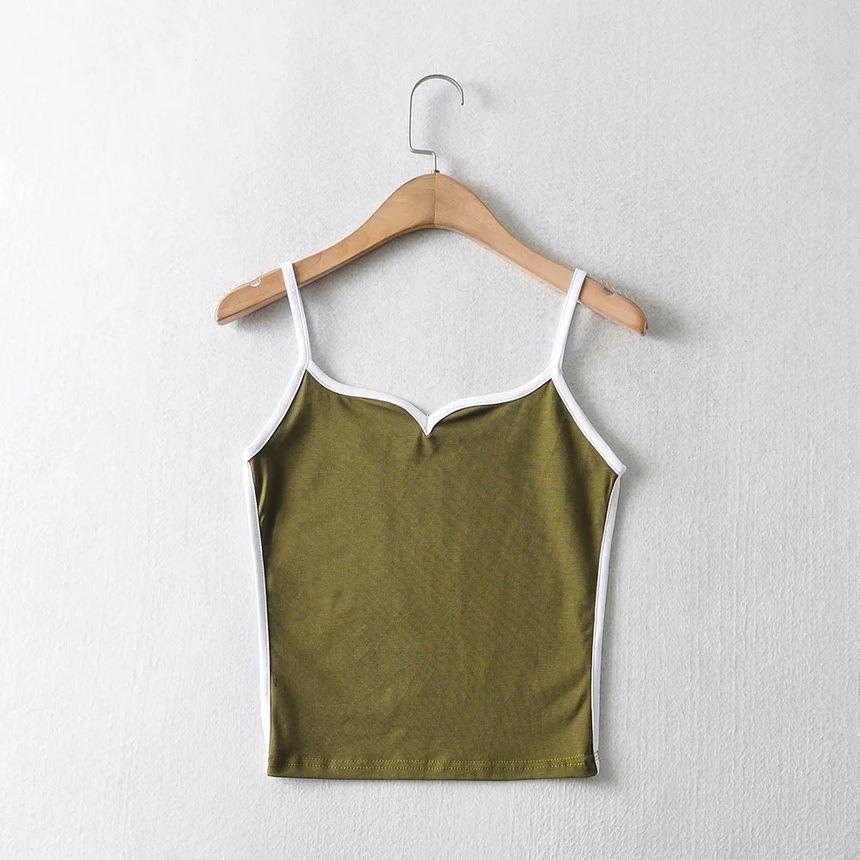 Contrast Trim Cropped Camisole Top Product Image