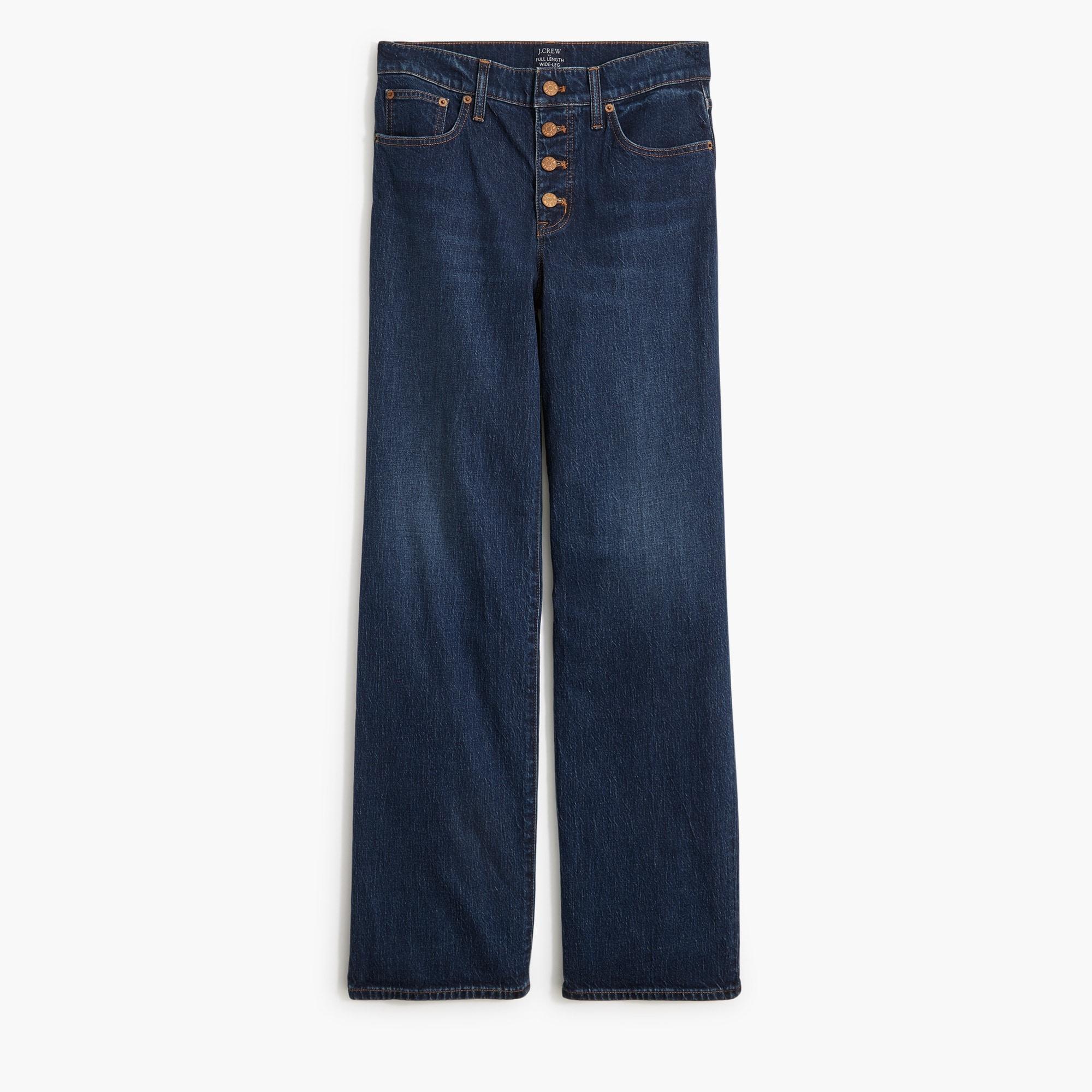 Full-length wide-leg jean in all-day stretch Product Image