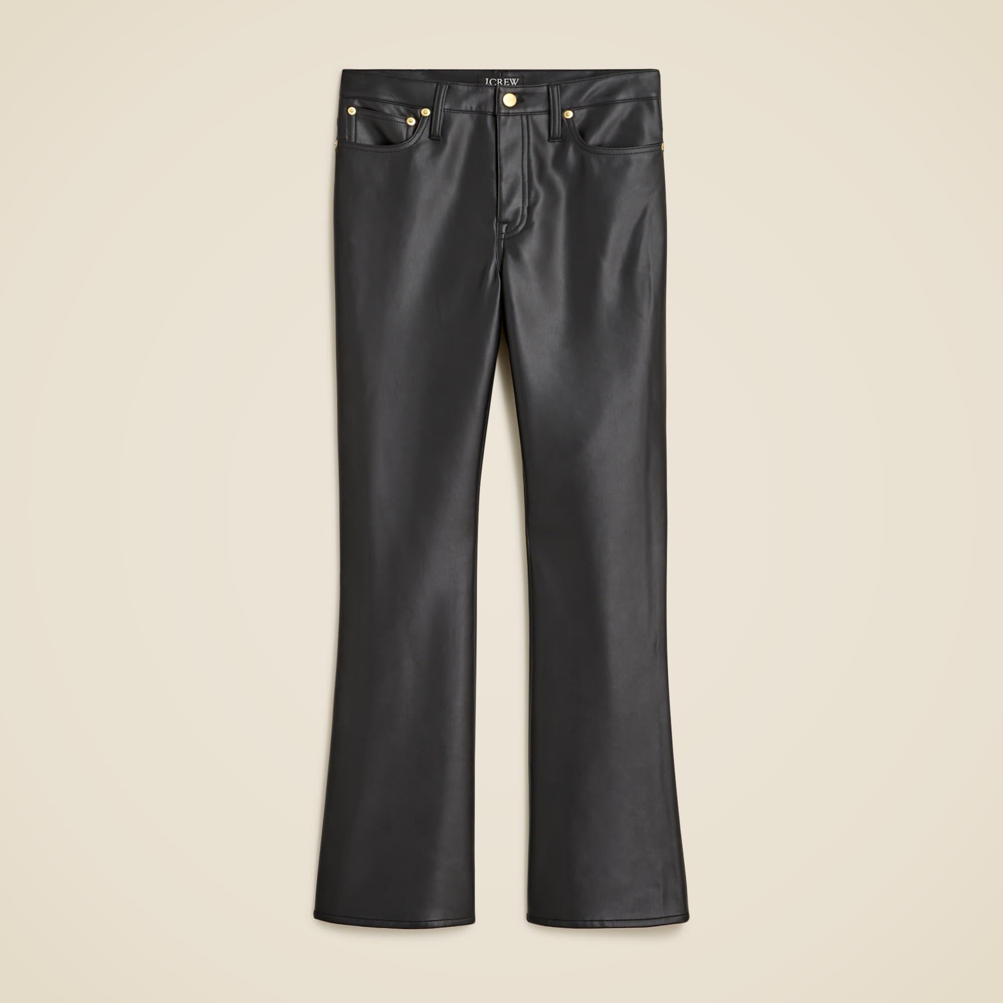High-rise bootcut pant in faux leather Product Image