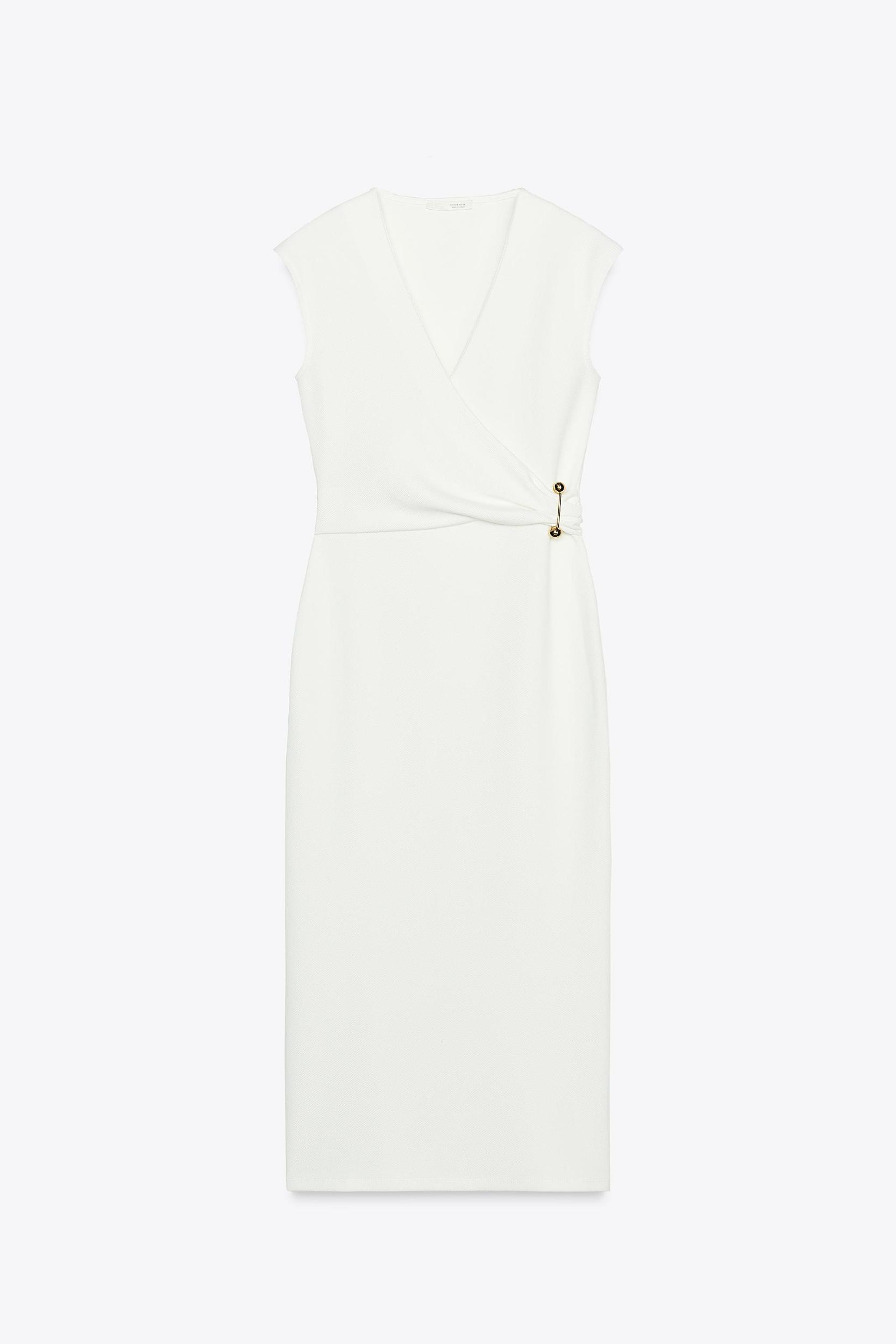 MIDI DRESS WITH BROOCH Product Image