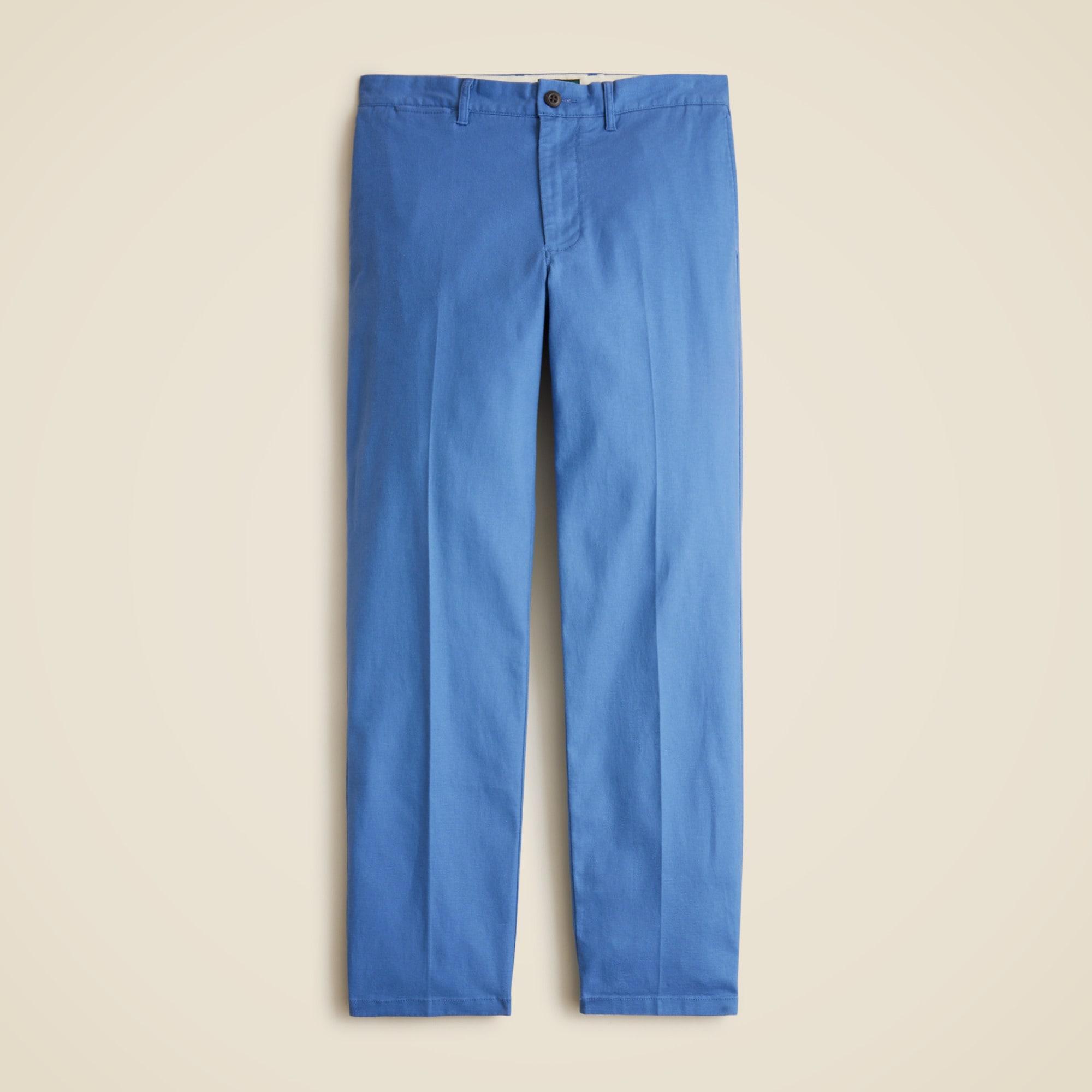 Straight-fit creased stretch cotton-blend twill trouser Product Image