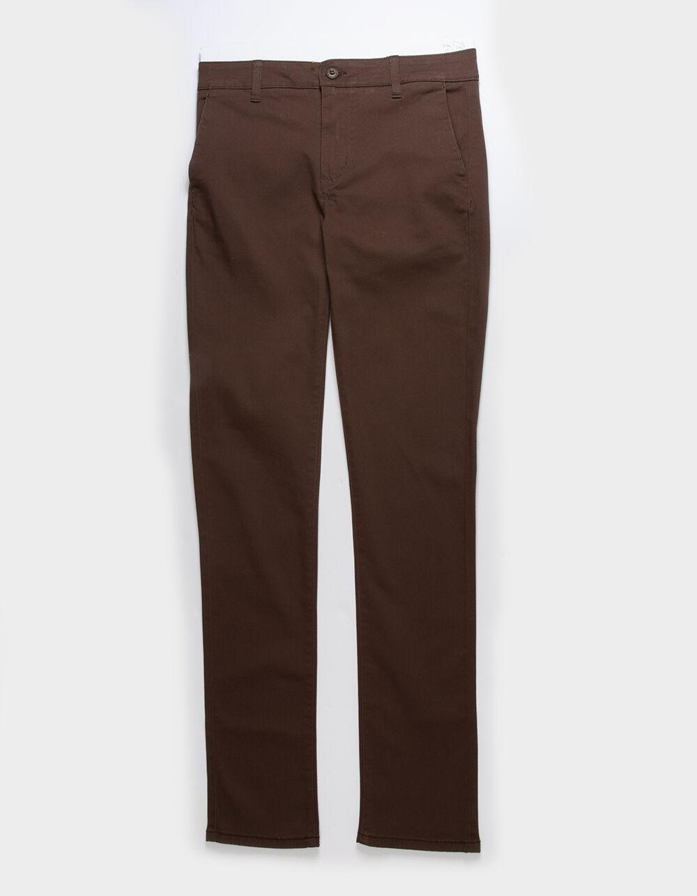 RSQ Mens Slim Chino Pants - DARK BROWN Product Image