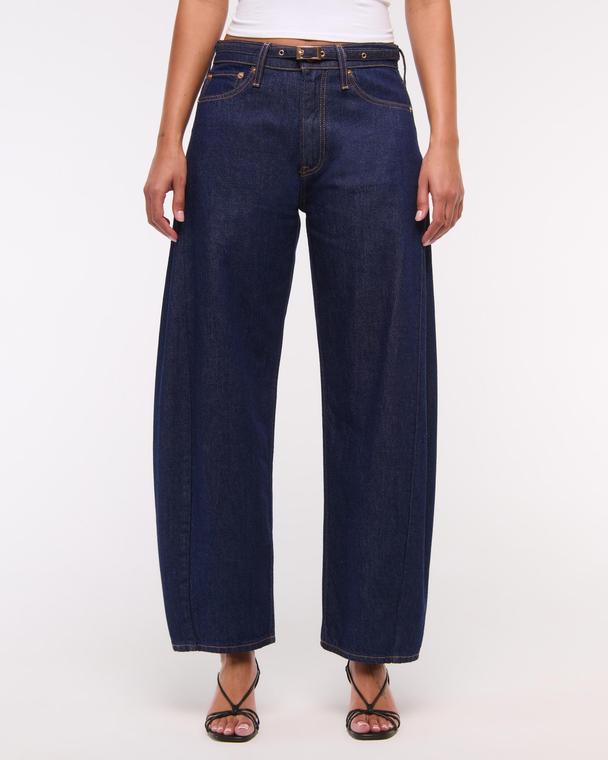 Mid Rise Barrel Jean Product Image