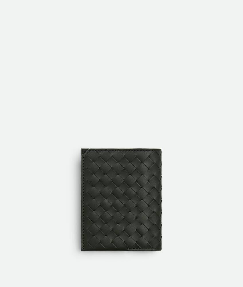 Men's Intrecciato Piccolo Flap Card Case in Dark green Product Image