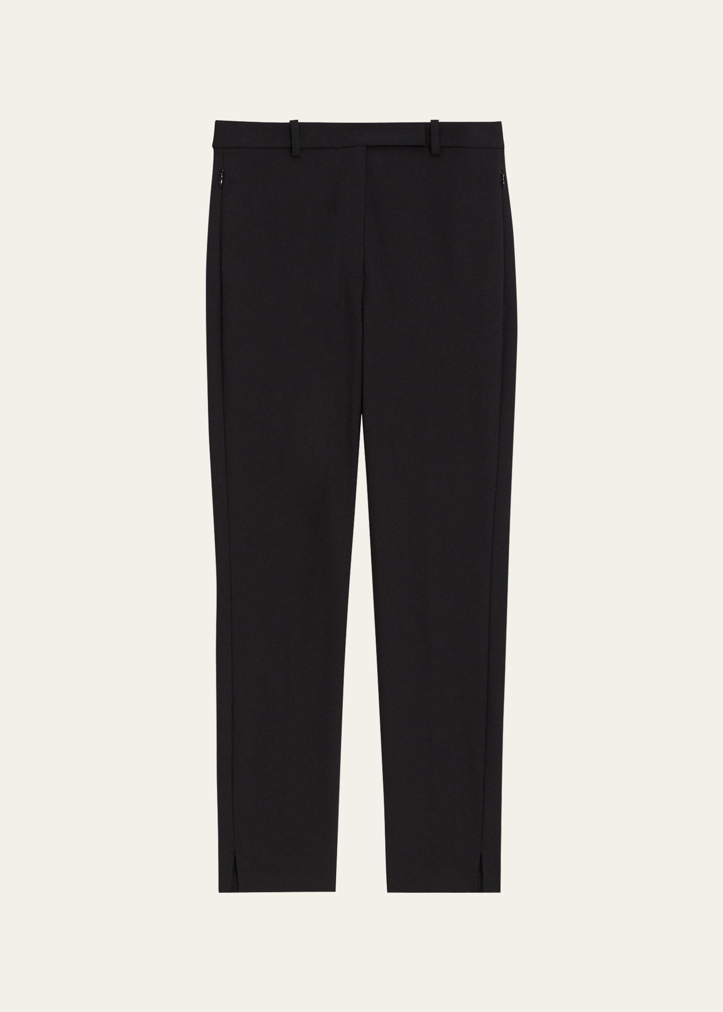 Womens High-Ride Cotton-Blend Tapered Pants Product Image
