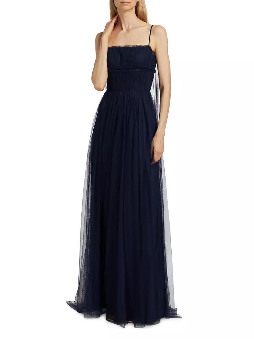 Womens Manuela Tulle Cape Back Gown Product Image