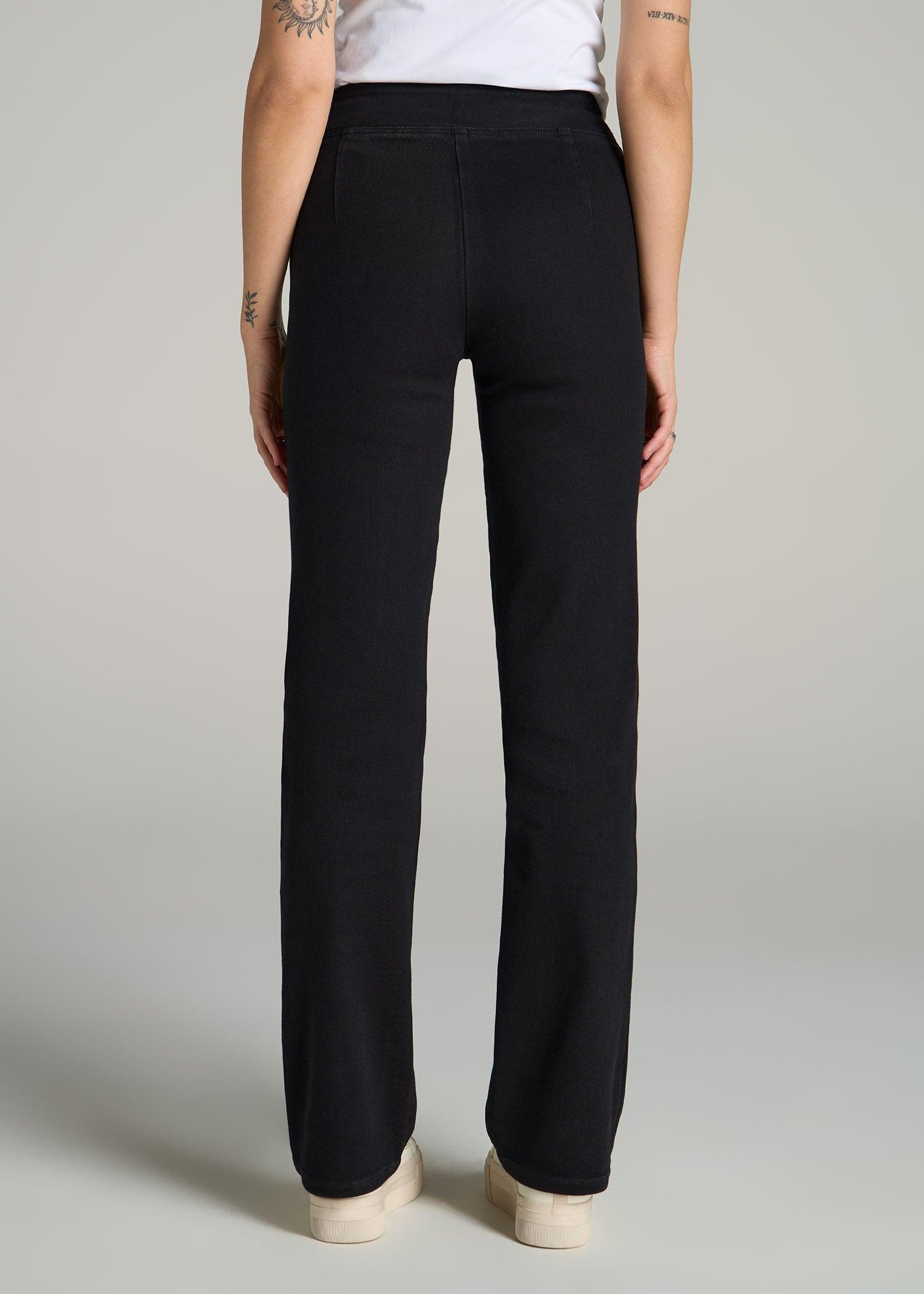 Harper Pull-on Straight Leg Tall Women's Jeans in Washed Black Product Image