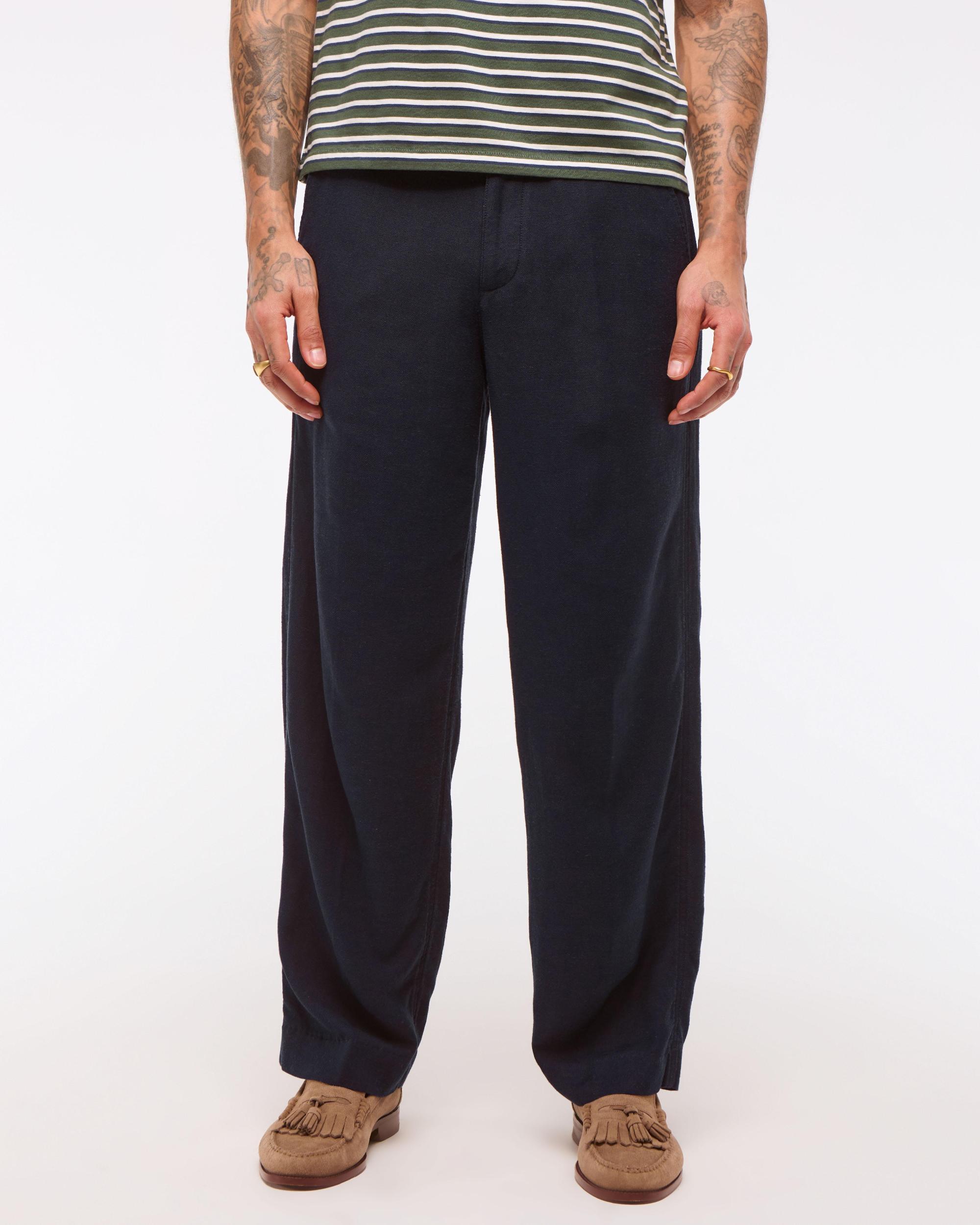 Baggy Tailored Linen-Blend Trouser Product Image