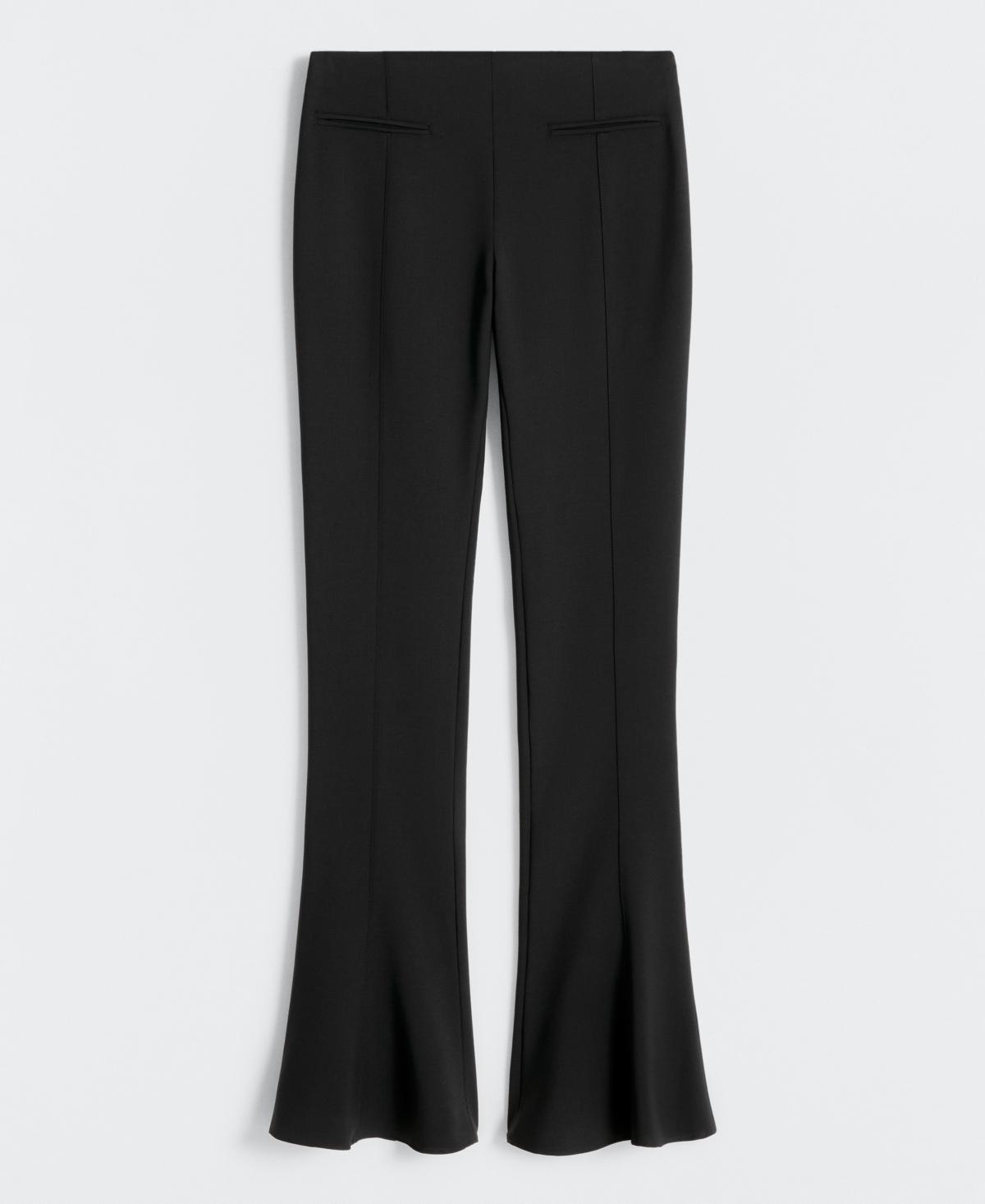 Mid Rise Plain Wrap Mock Two-Piece Flared Yoga Pants Product Image