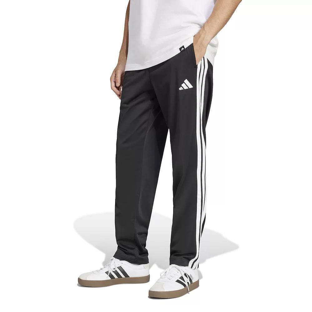 Big & Tall adidas 3-Stripes Tricot Open Hem Track Pants, Men's, Size: 4XL, Black Product Image