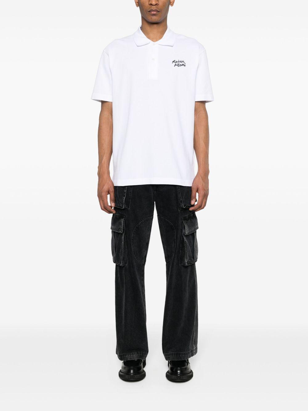 Handwriting cotton polo shirt Product Image