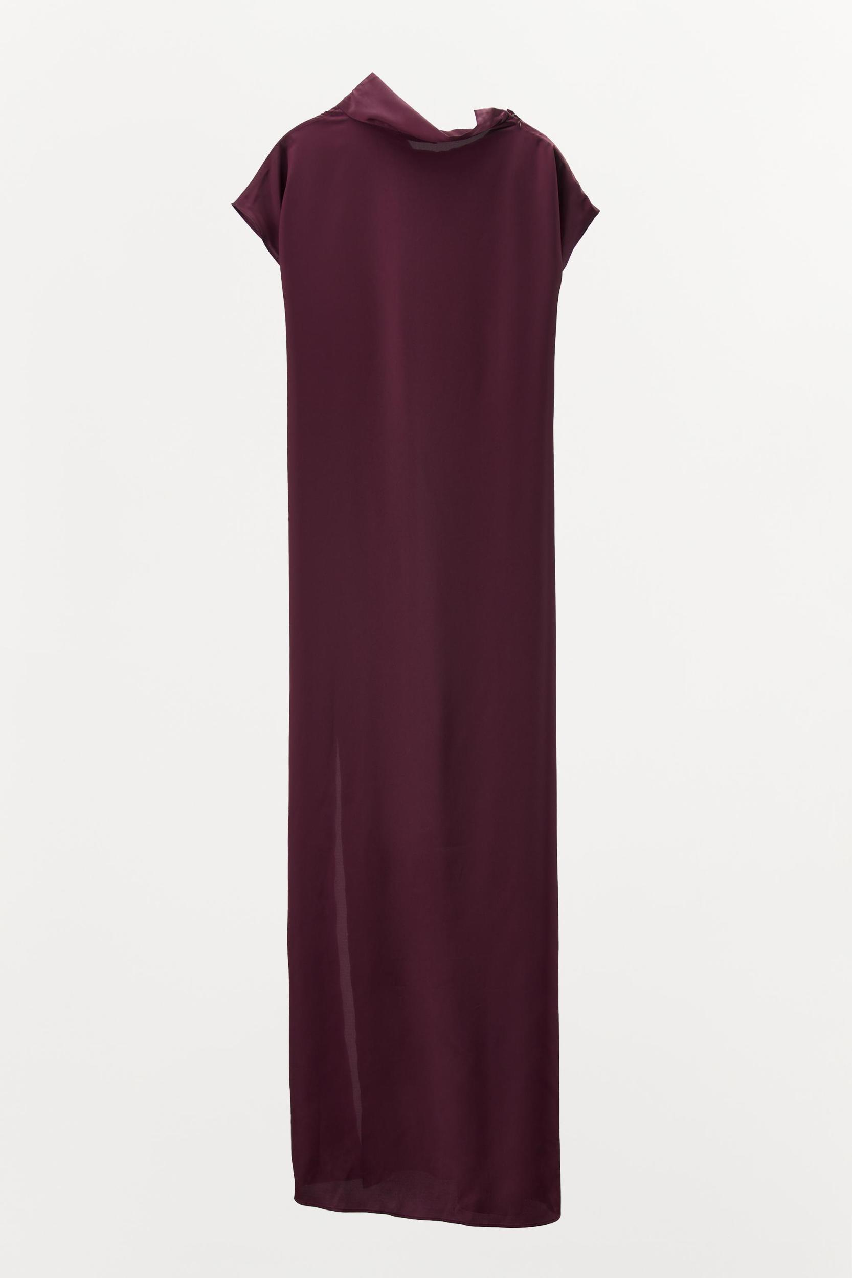 LONG SATIN EFFECT DRESS Product Image
