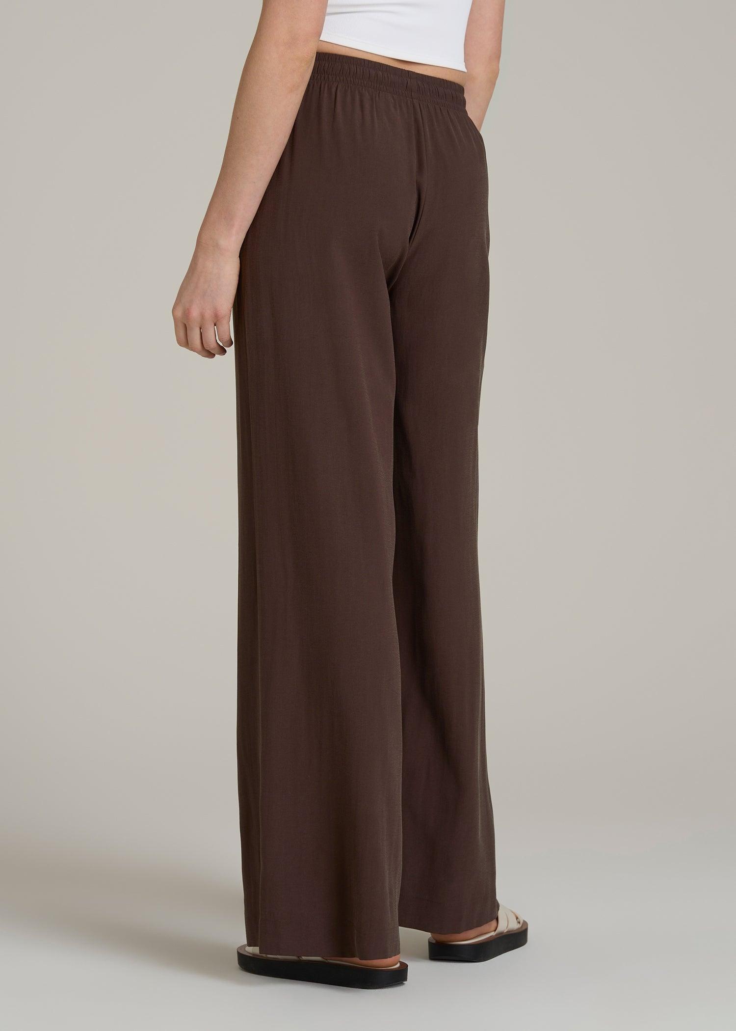 Relaxed Pull On Pants for Tall Women in Espresso Product Image