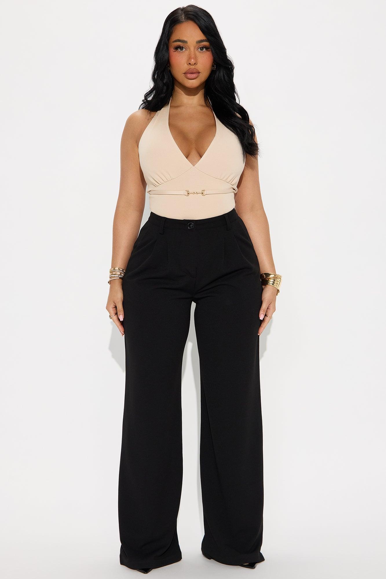 Calling Off Work Halter Bodysuit - Taupe Product Image