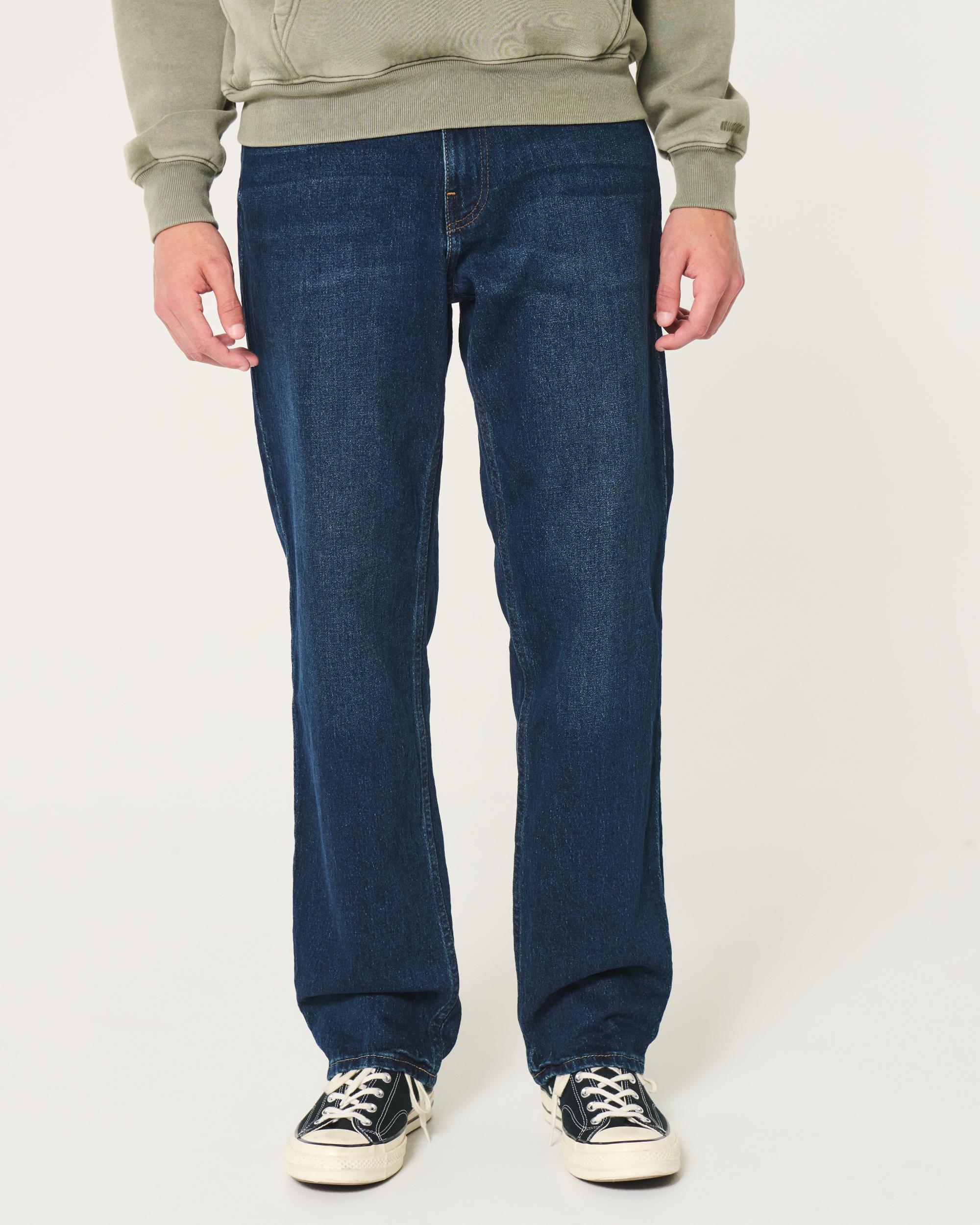 Dark Wash Loose Jeans Product Image
