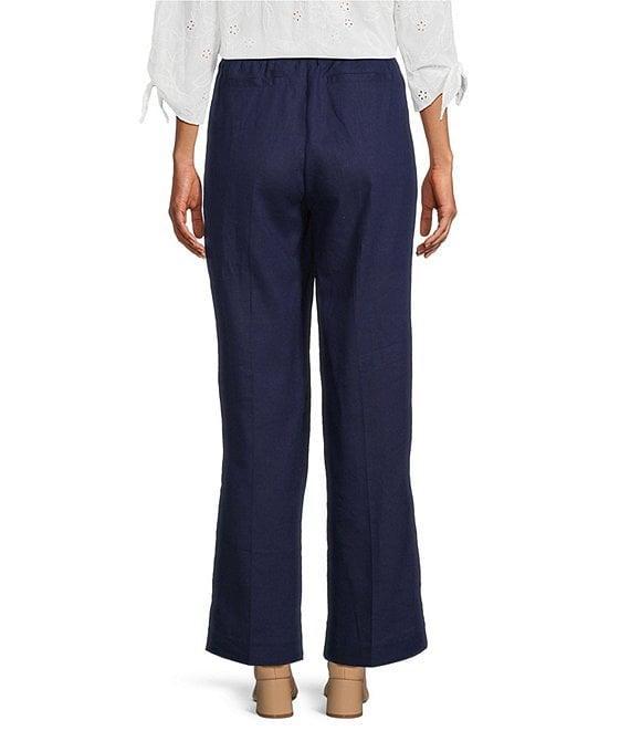 Jones New York Linen Blend Drawstring Straight Pants Product Image